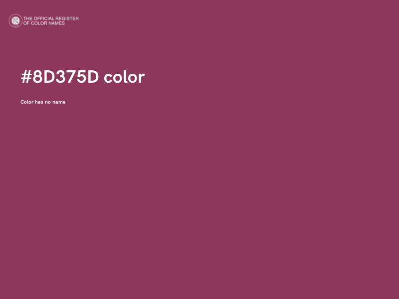 #8D375D color image