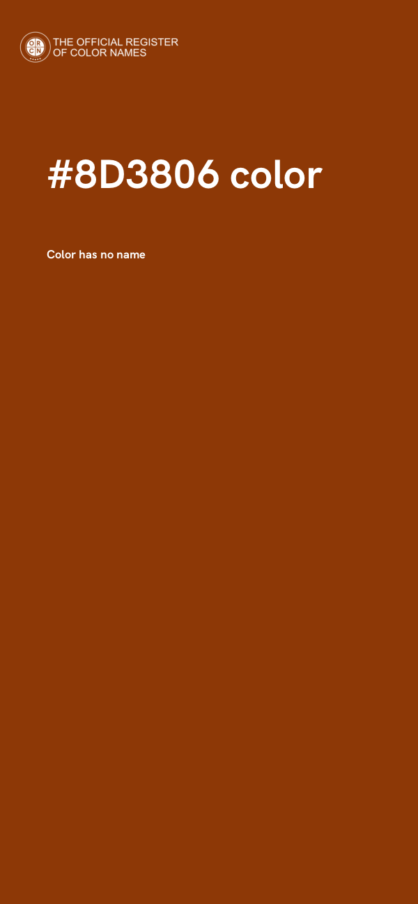 #8D3806 color image