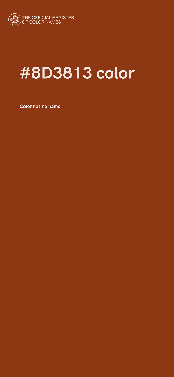 #8D3813 color image