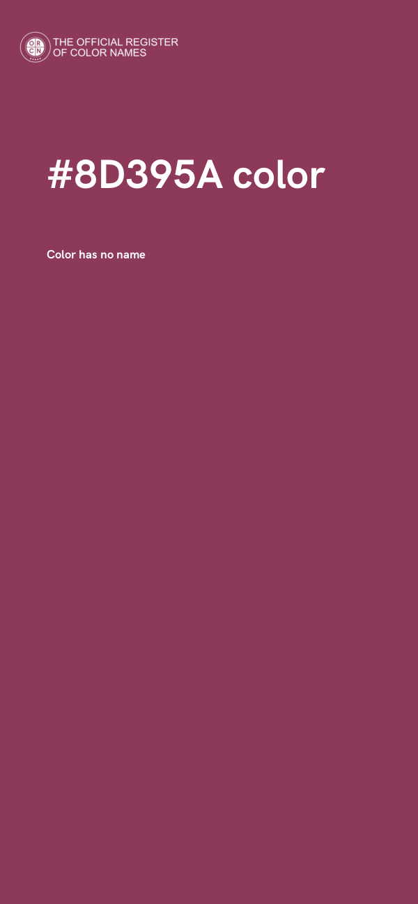 #8D395A color image
