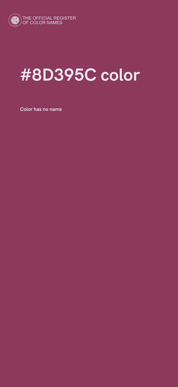 #8D395C color image