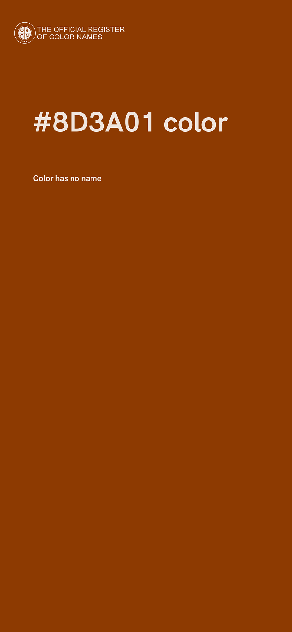 #8D3A01 color image