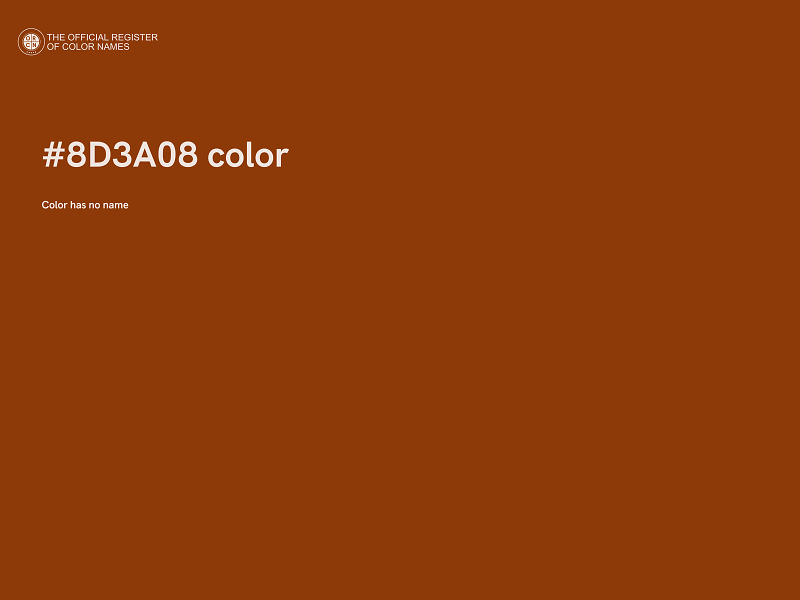 #8D3A08 color image
