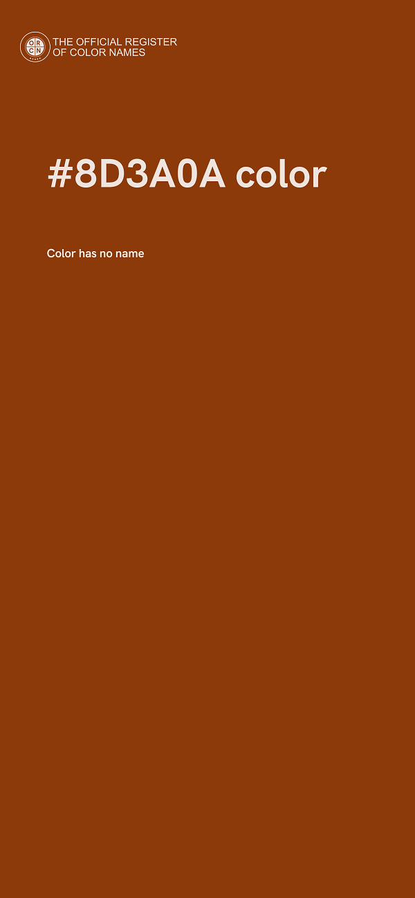 #8D3A0A color image