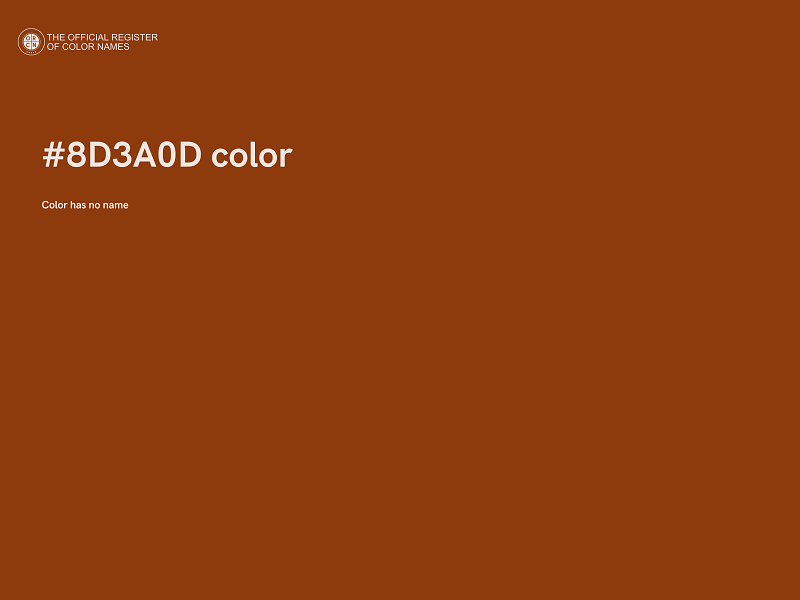 #8D3A0D color image