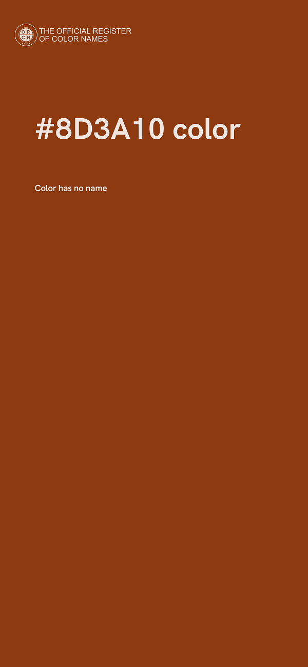 #8D3A10 color image