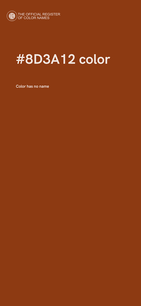#8D3A12 color image