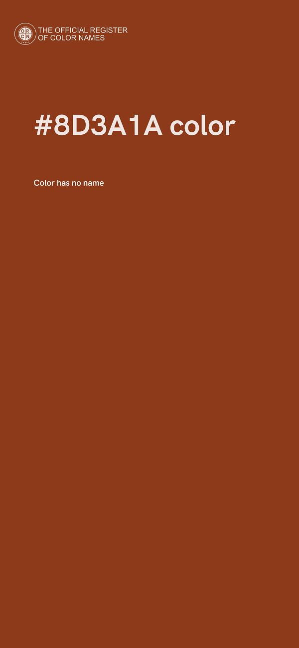 #8D3A1A color image