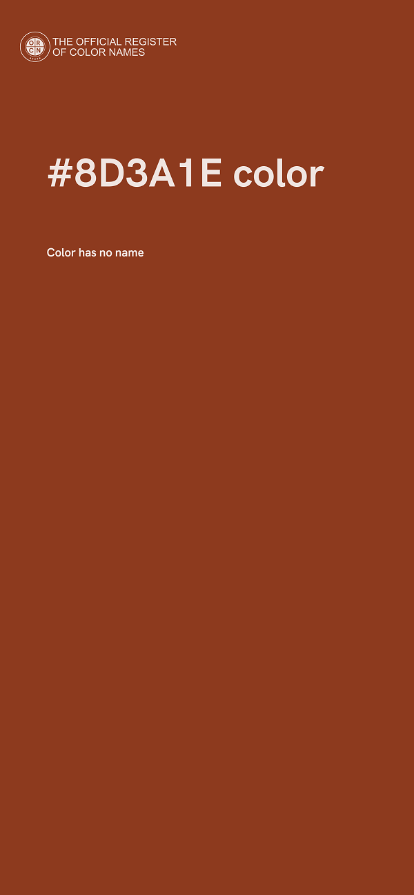 #8D3A1E color image