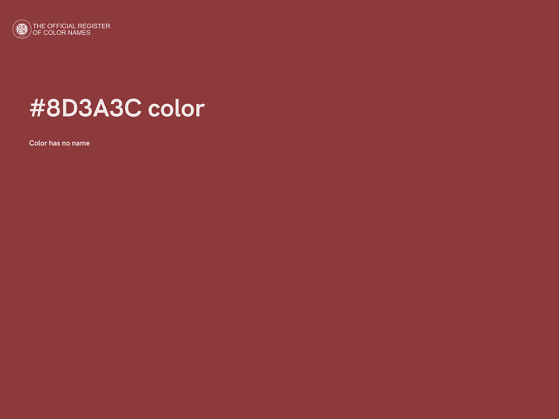 #8D3A3C color image