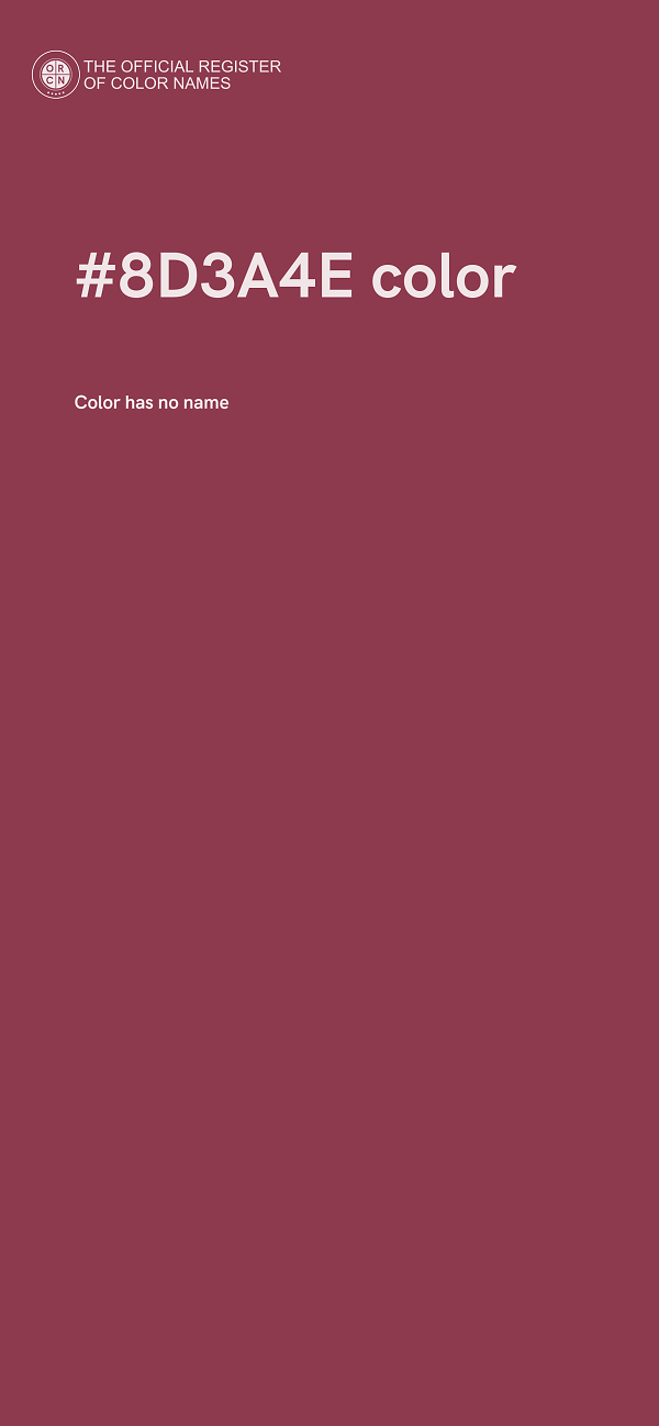 #8D3A4E color image