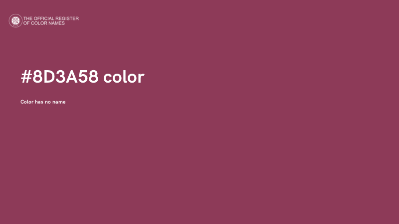 #8D3A58 color image
