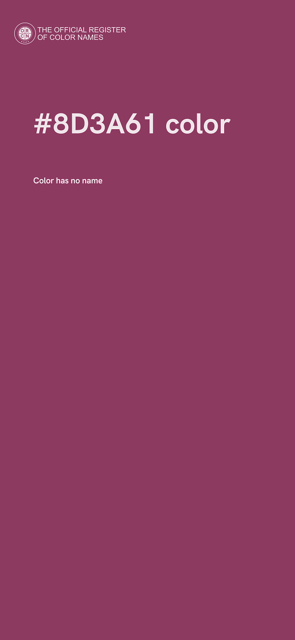 #8D3A61 color image