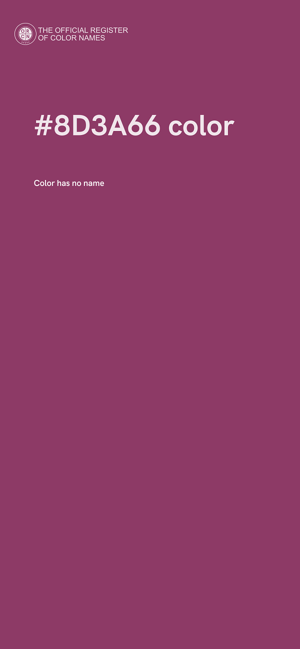 #8D3A66 color image