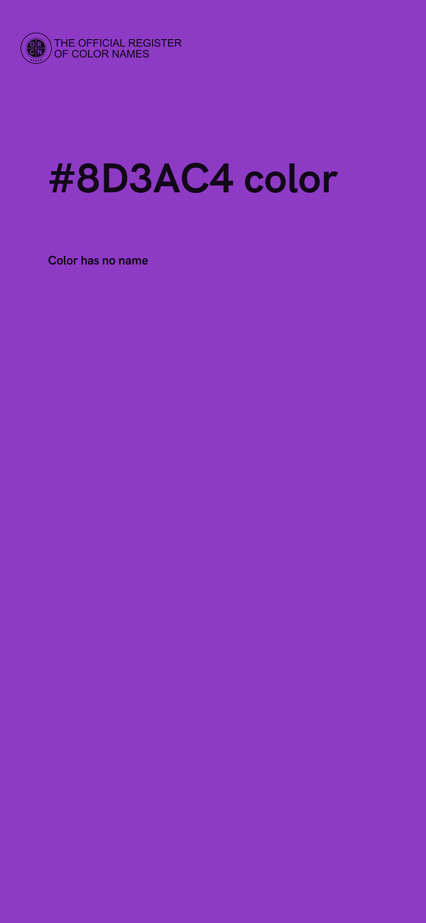 #8D3AC4 color image