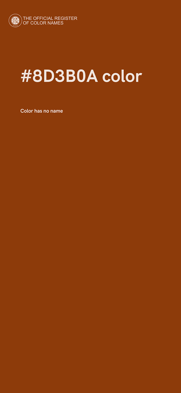 #8D3B0A color image