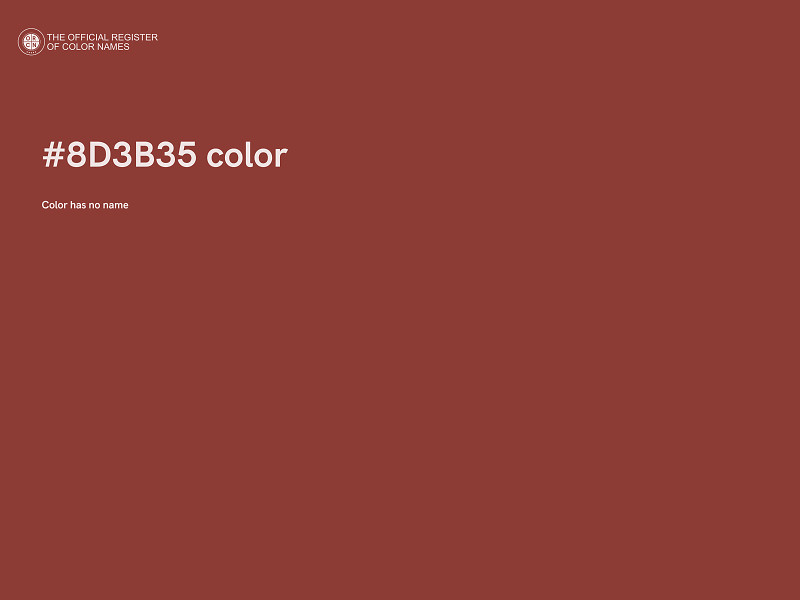 #8D3B35 color image