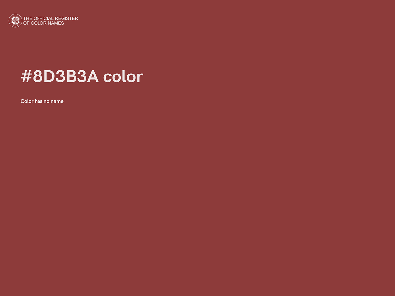 #8D3B3A color image