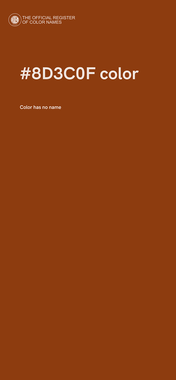 #8D3C0F color image