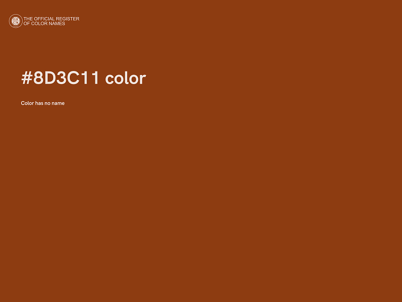 #8D3C11 color image