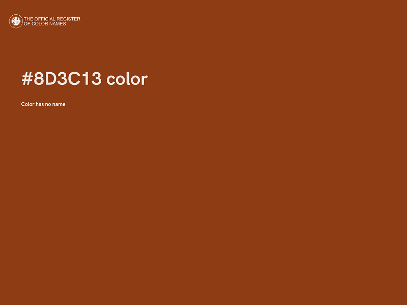 #8D3C13 color image