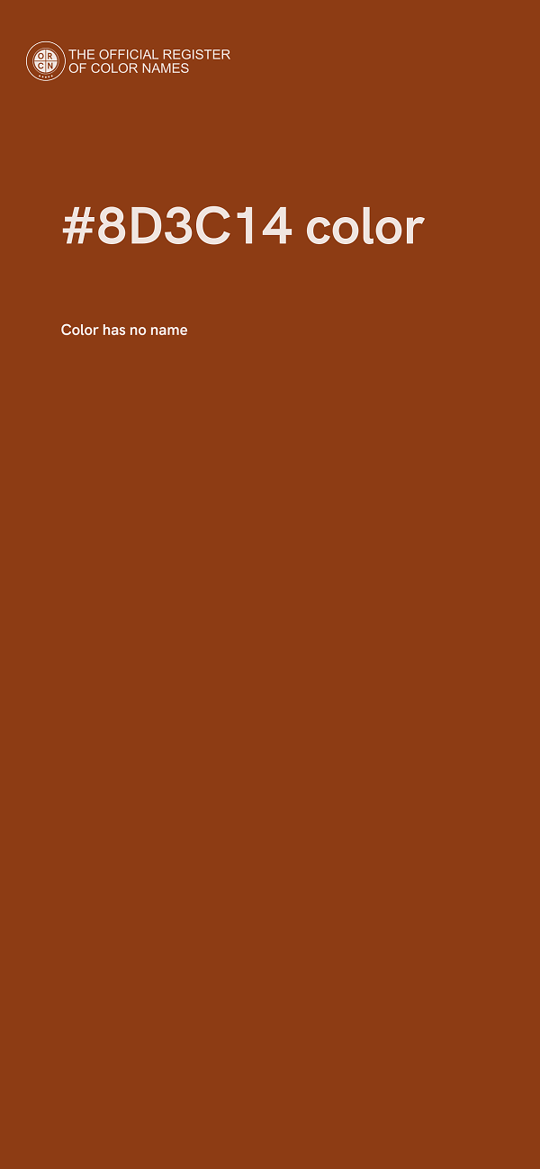 #8D3C14 color image
