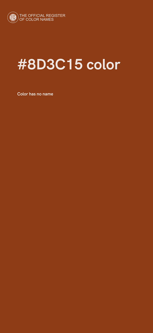 #8D3C15 color image