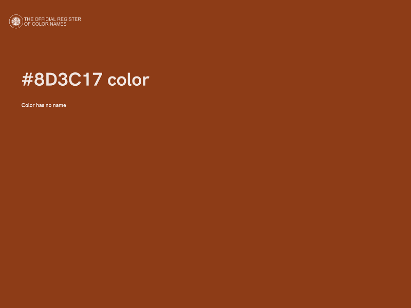 #8D3C17 color image