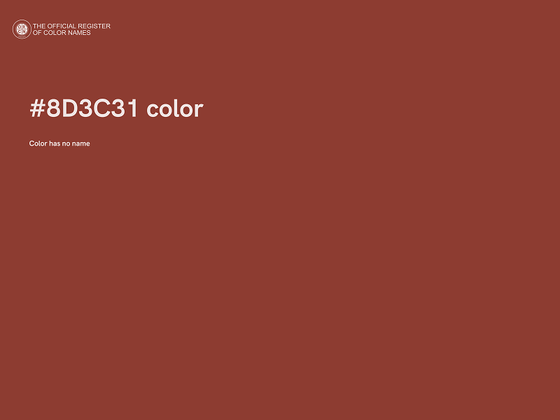 #8D3C31 color image