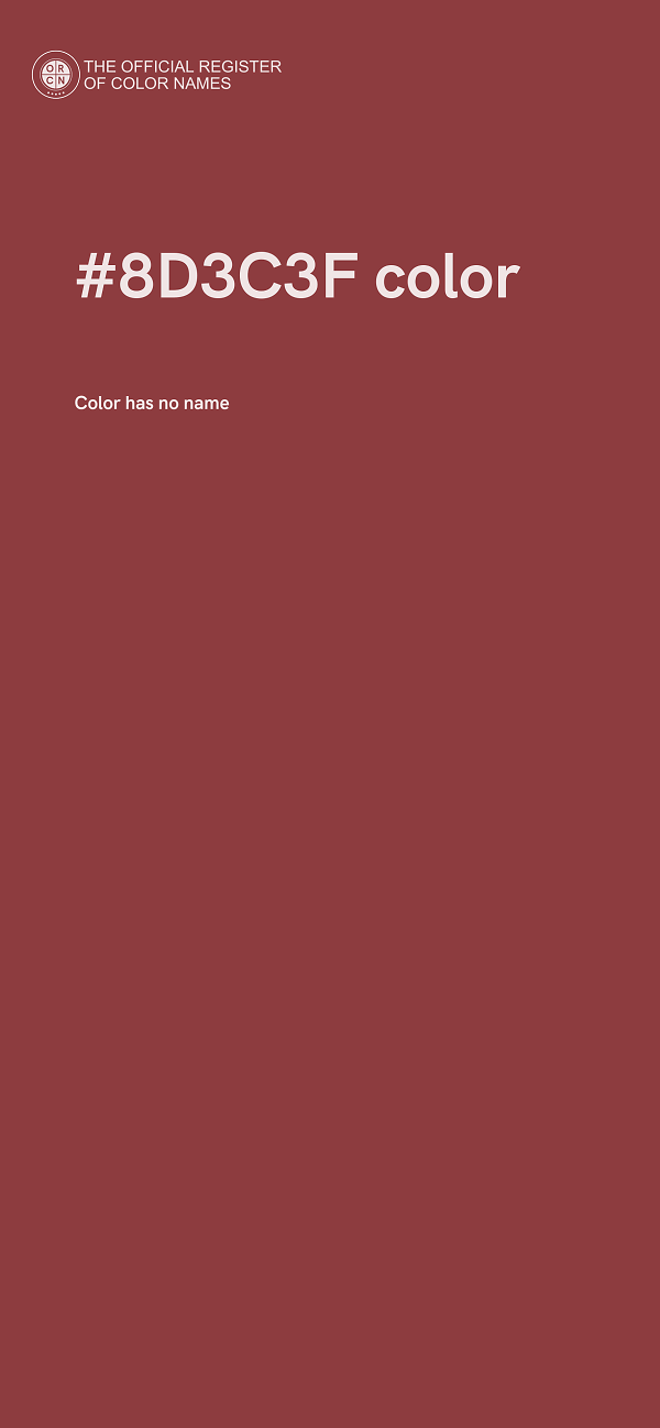 #8D3C3F color image