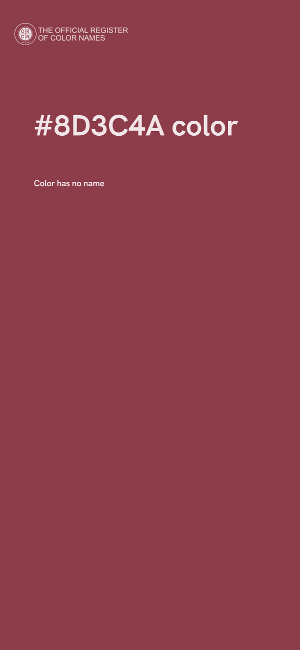 #8D3C4A color image