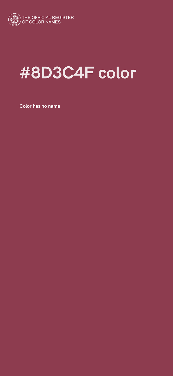 #8D3C4F color image