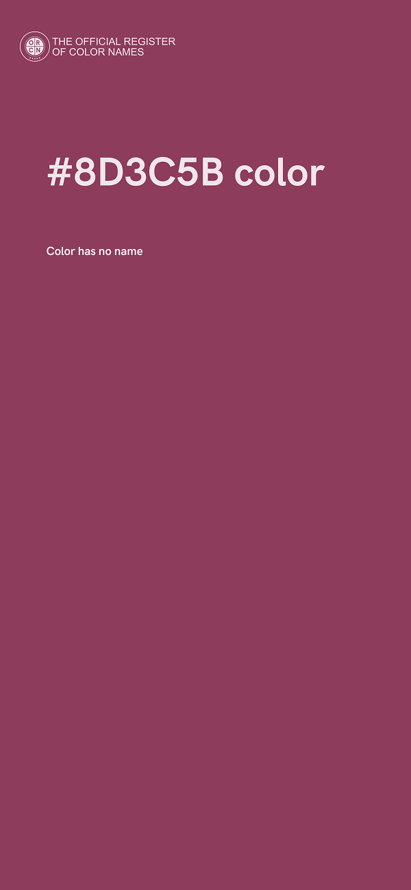 #8D3C5B color image