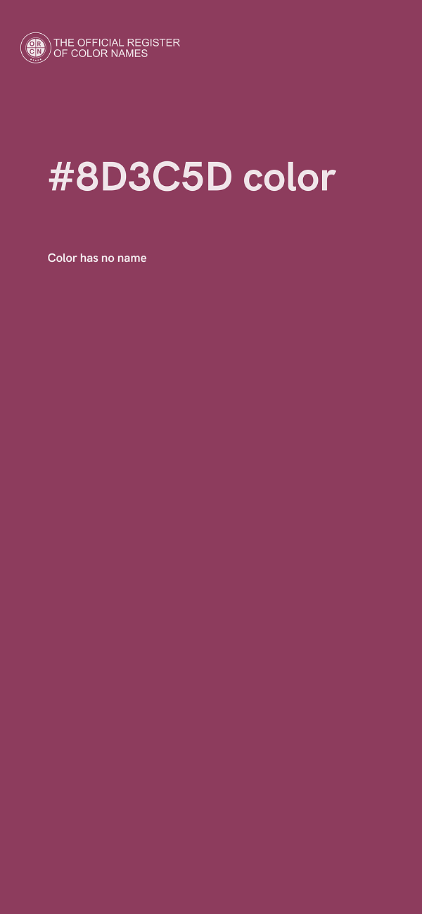 #8D3C5D color image