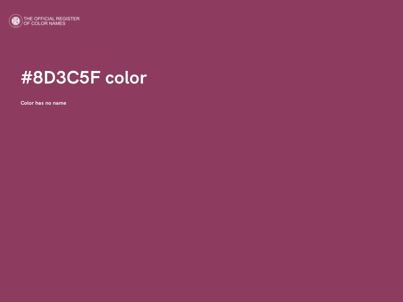 #8D3C5F color image