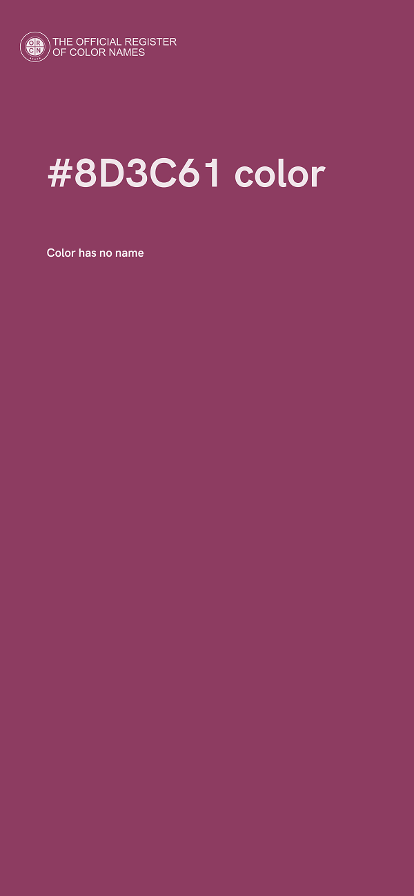 #8D3C61 color image