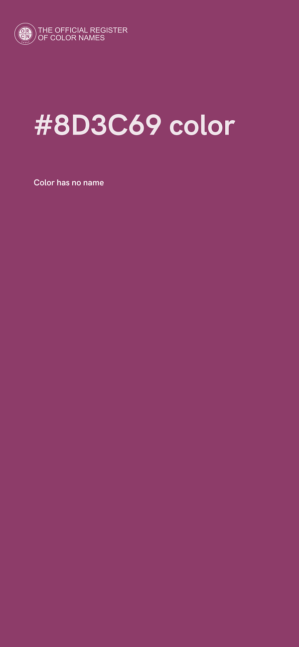 #8D3C69 color image