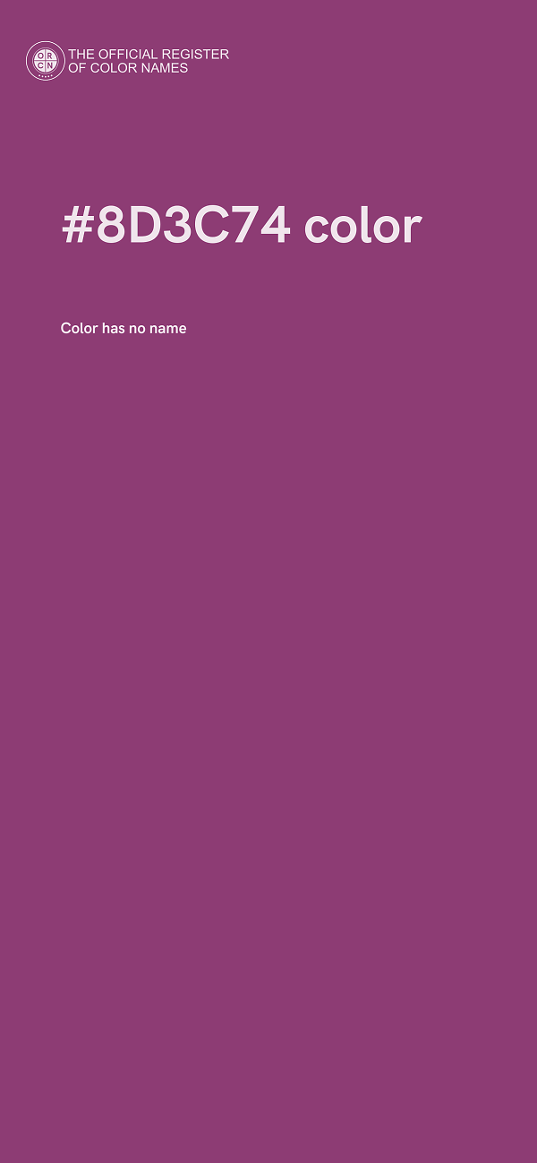 #8D3C74 color image