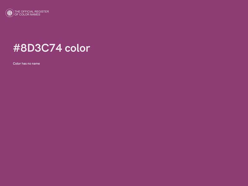 #8D3C74 color image