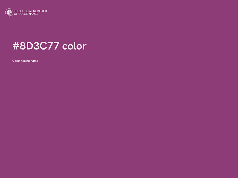 #8D3C77 color image