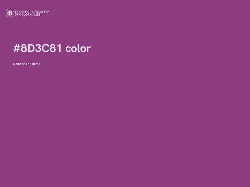 #8D3C81 color image