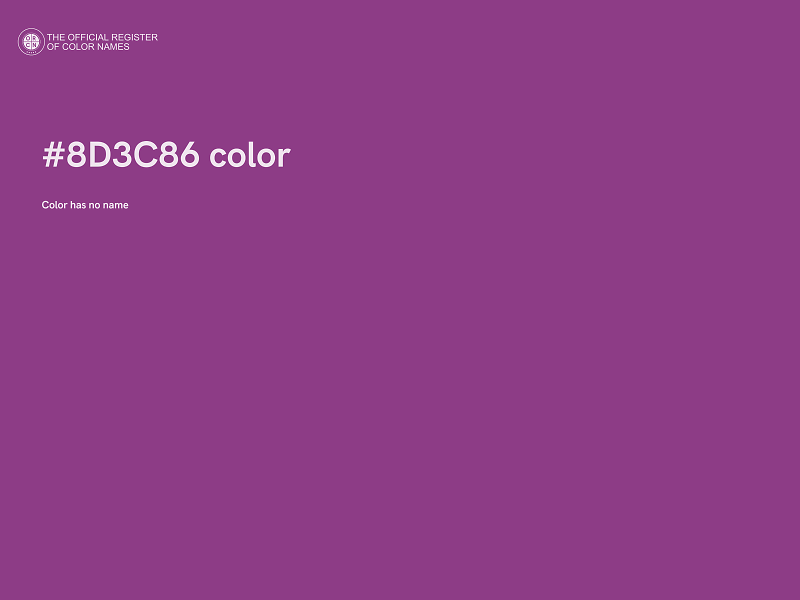 #8D3C86 color image