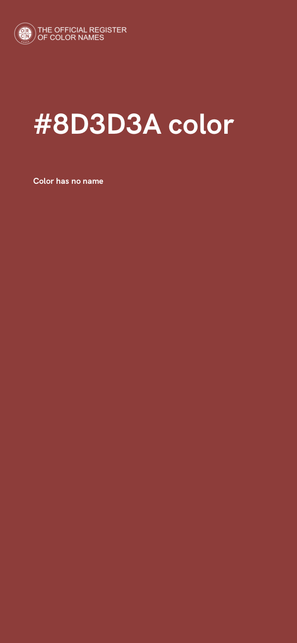 #8D3D3A color image