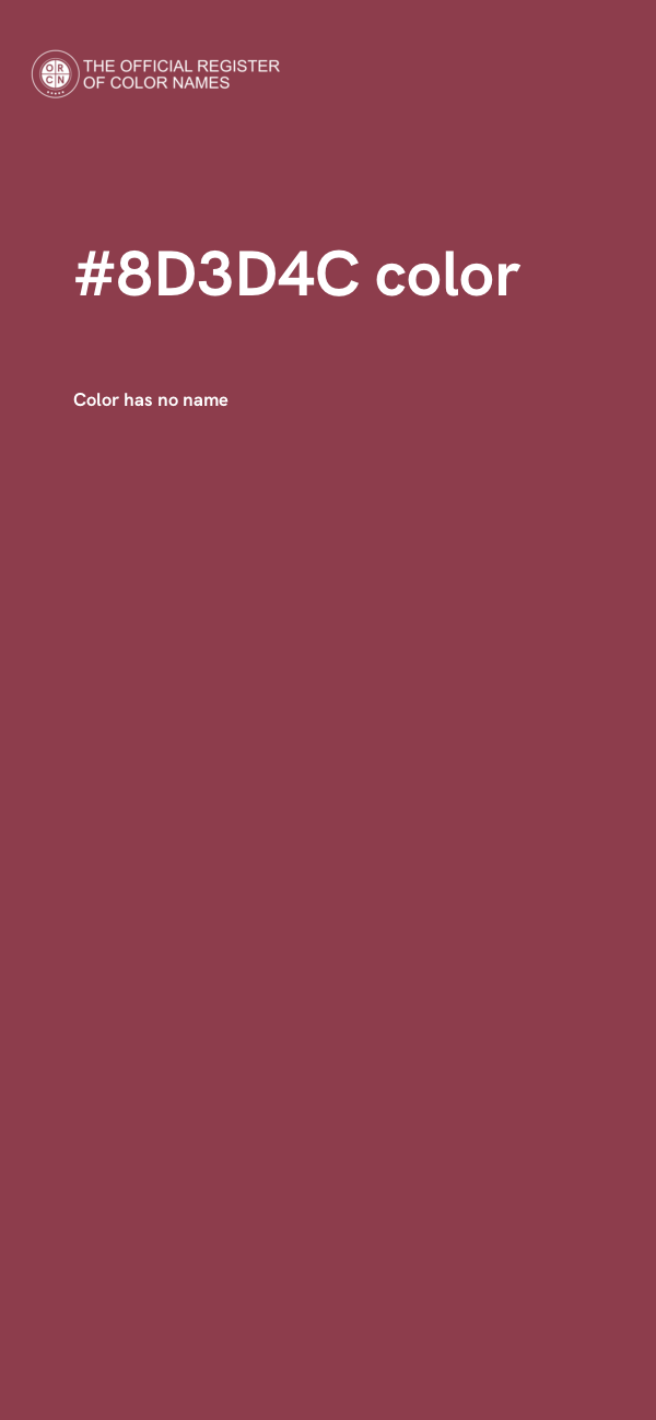 #8D3D4C color image