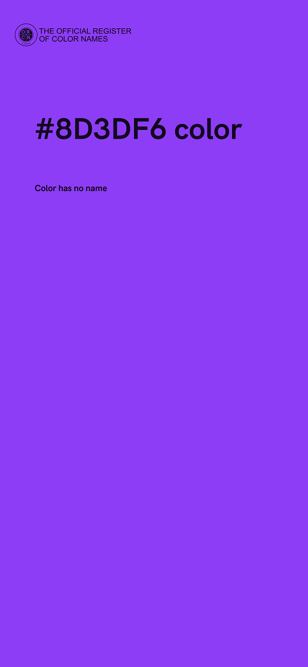 #8D3DF6 color image