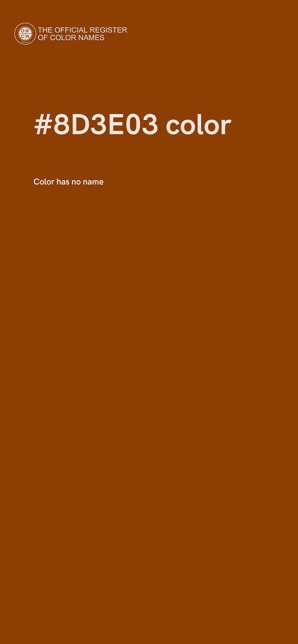 #8D3E03 color image