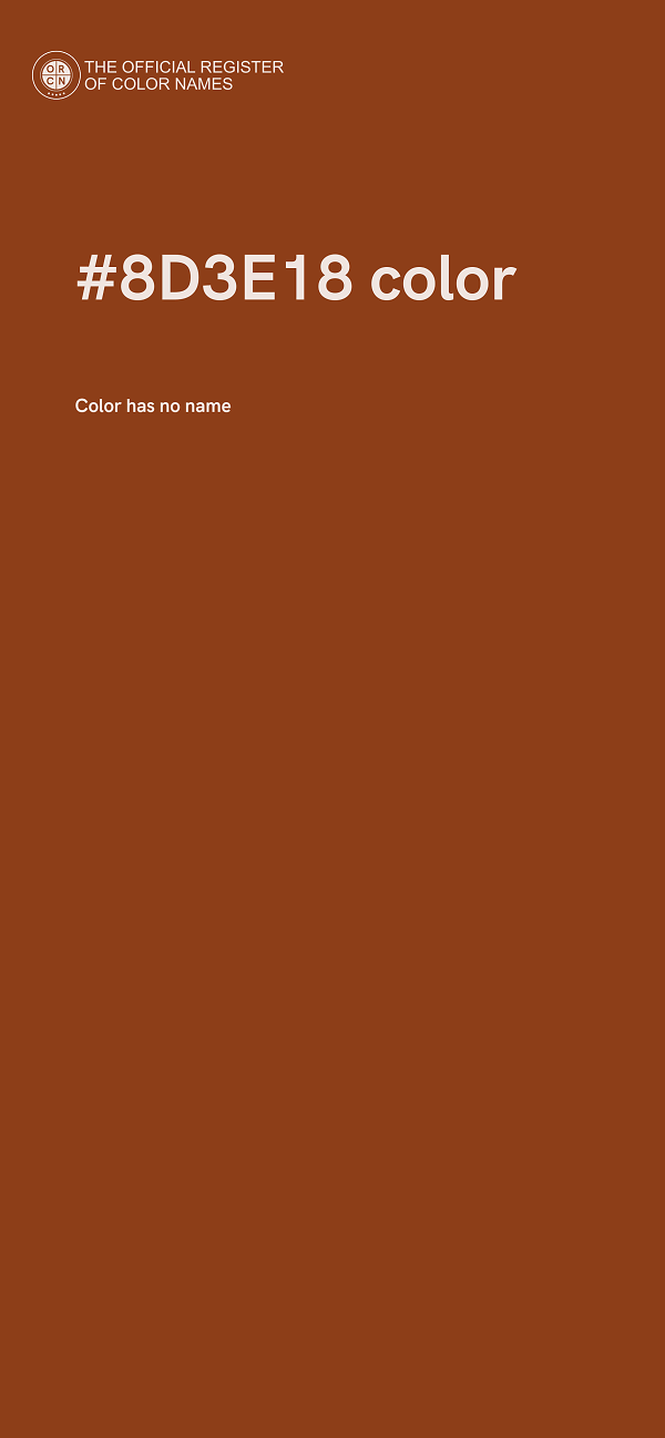 #8D3E18 color image