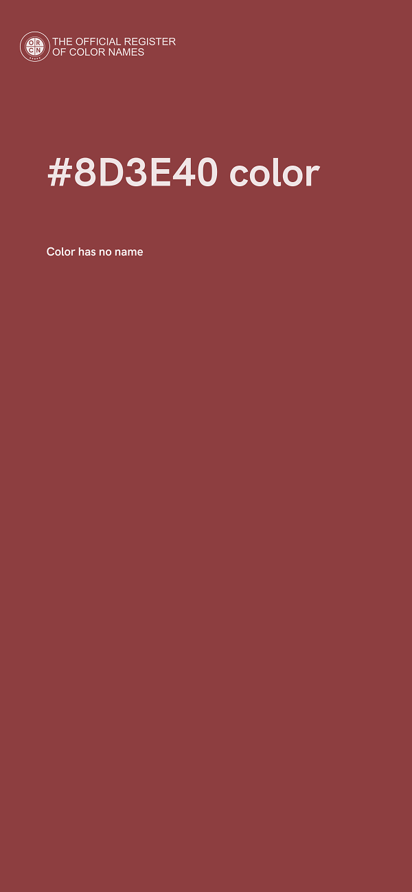 #8D3E40 color image