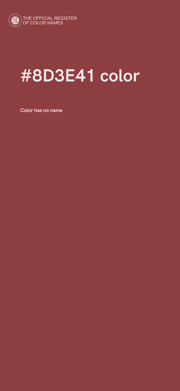 #8D3E41 color image