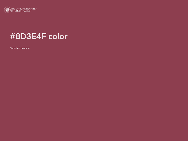 #8D3E4F color image